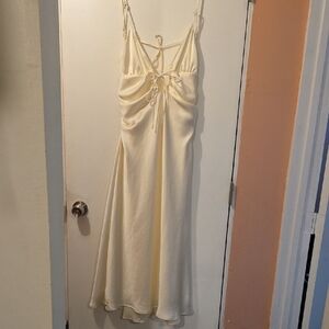 Zara Cream Spaghetti Strap Dress
